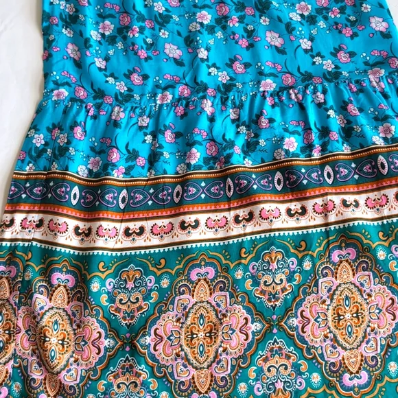 NWT Umgee Mixed Print Floral Tiered Palazzo Pants w/ Pockets Women's Siz… - Picture 8 of 9